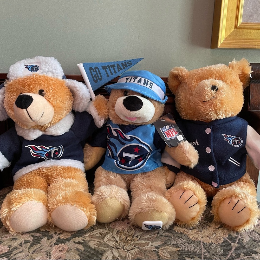 NFL Tennessee Titans Plush Bear Trio